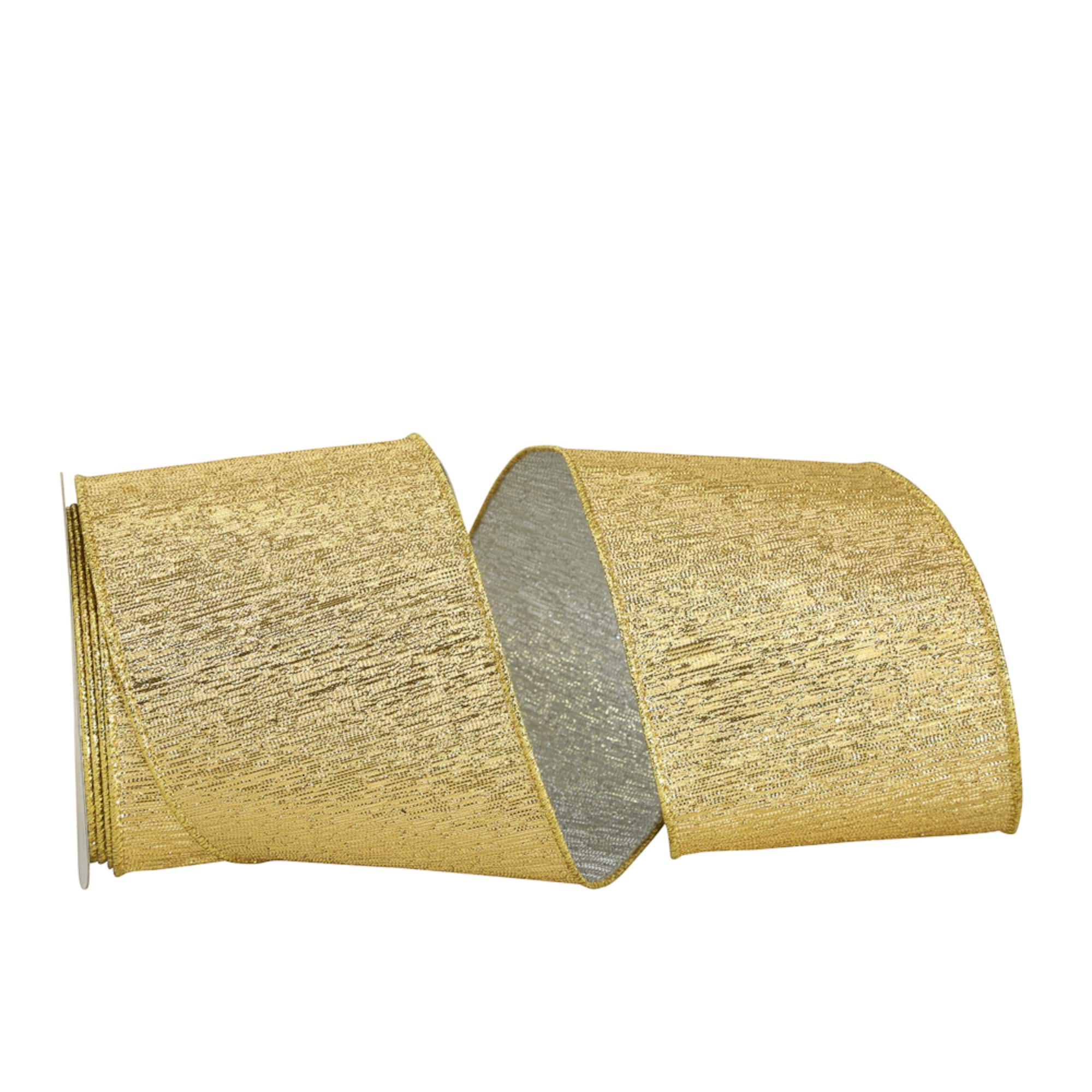 JAM Paper 4" x 10yd. Metallic Wired 2-Color Lame Ribbon